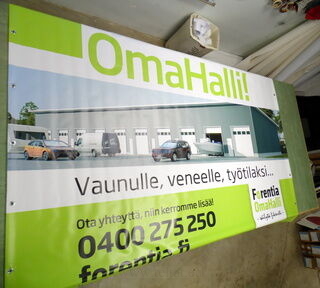 Omahalli PVC bänner